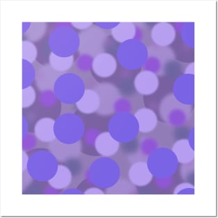 Dimensional Purple Polka Dots Posters and Art